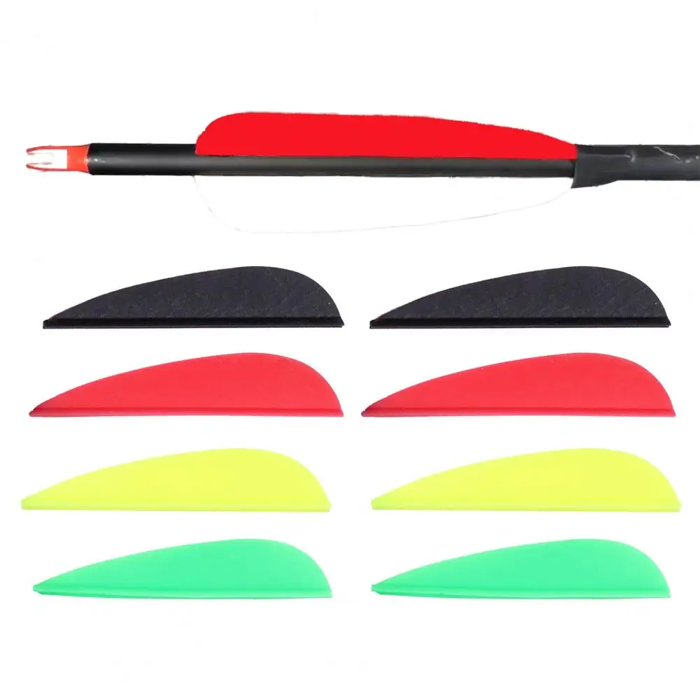 10Pcs Drop Feather High Hardness Wear-resistant Durable Bow Accessory Broken-proof Drop Shape Archery Feather Hunting Goods