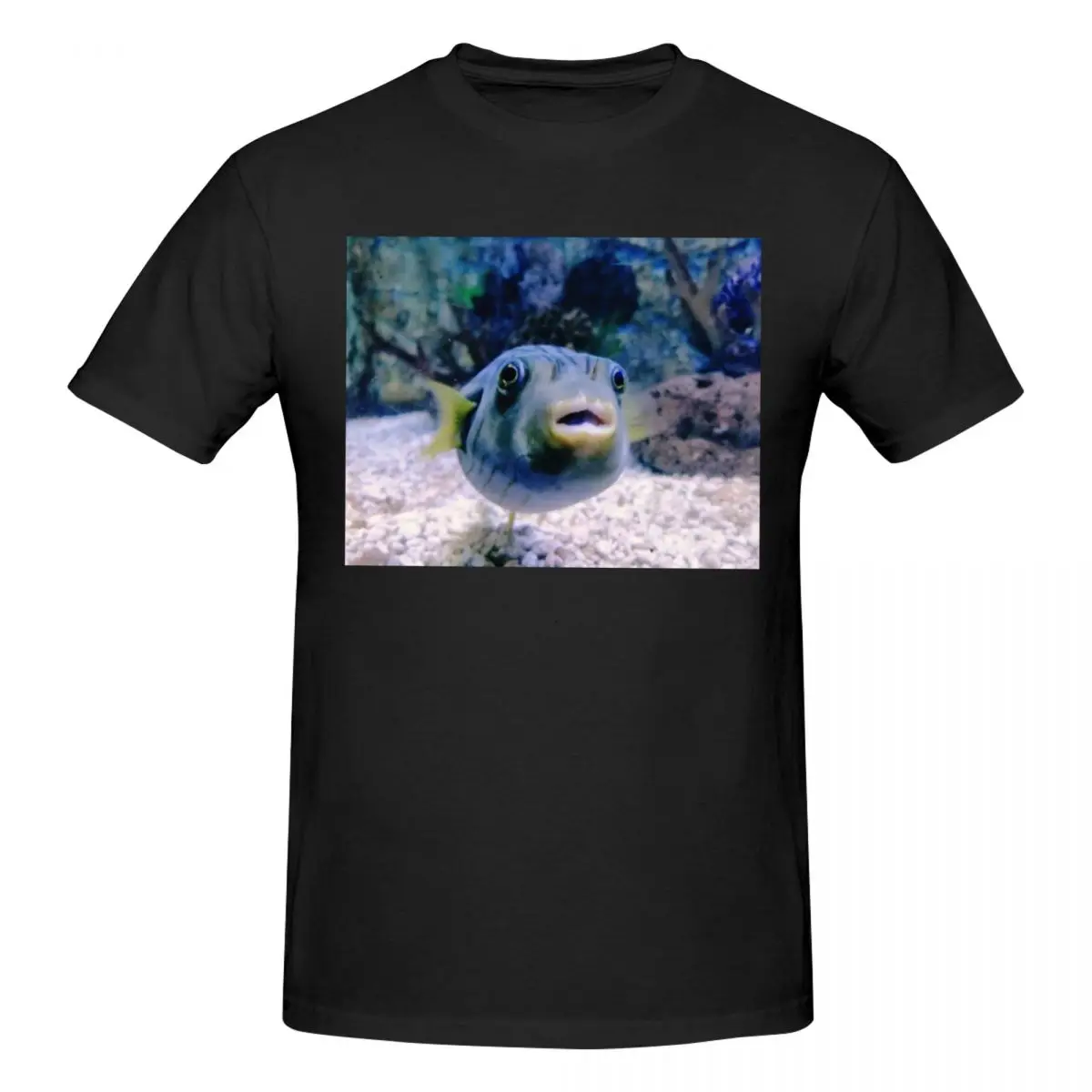 Blackspot Puffer Fish Lover Men T-Shirt Fashion Plus Size T Shirts Men's Crew Neck Cotton Tees Short Summer Male