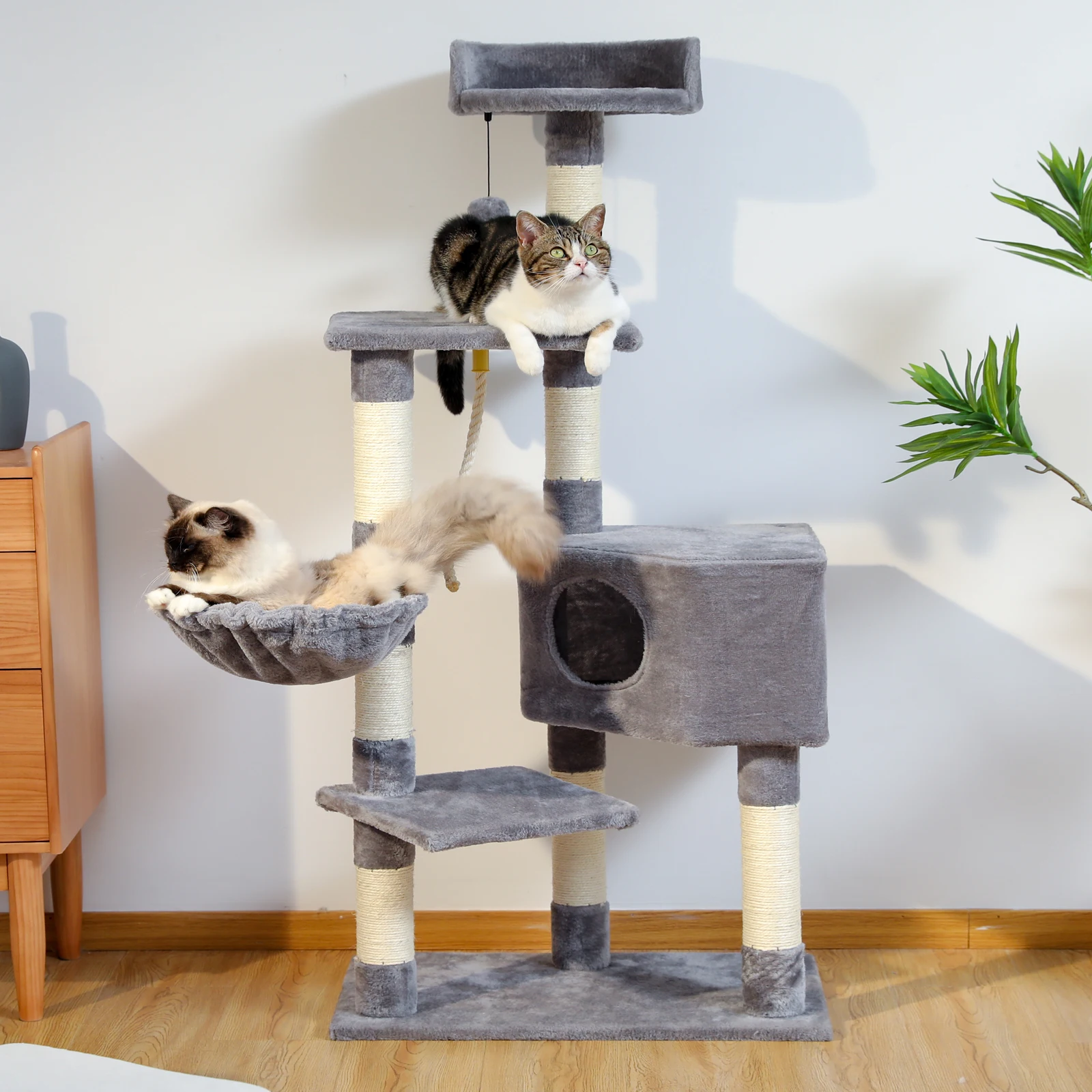 Cat Tree Multi-Level Cat Tower with Scratching Posts Cat Accessories Cat Scraper Kitten Bed Cat Toys Pet Supplies