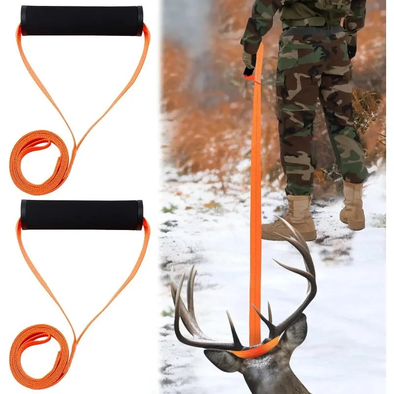 

1/2/3pcs Deer Drag and Harness Deer Tow Rope Puller Hunting Pull Strap 150cm Orange for Hunter Outdoor Hunting Gear Accessory