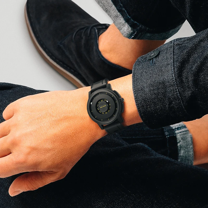 Relojes GORMAN para hombre, reloj de cuarzo de acero inoxidable, puntero de desplazamiento creativo, reloj de pulsera de fuerza magnética, reloj Masculino - Image 3
