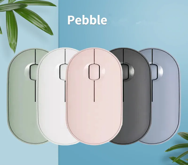 Colorful Pebble Wireless Bluetooth Mouse Original Mini Thin 1000DPI High Precision Optical Tracking Unifying for Laptop PC