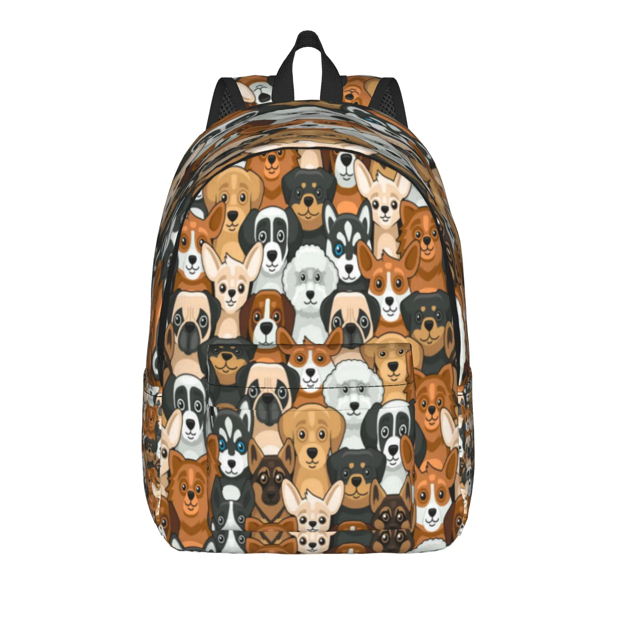 Cute Cartoon Dogs Various Dogs Doodle Animal Backpack  Cool Backpacks Men Sport Large School Bags Custom Rucksack