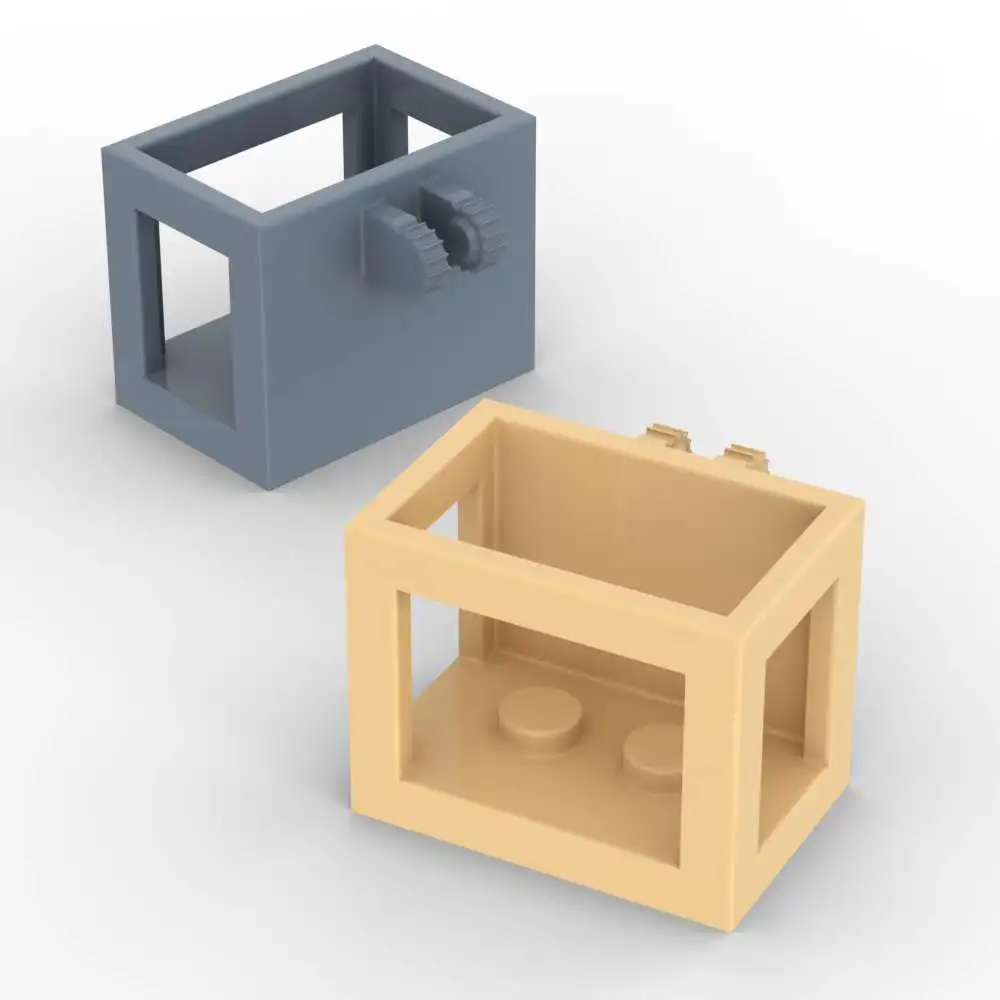 

MOC 1PCS 51858 2x3x2 Crane Bucket Lift Basket Building Blocks With Locking Fingers Bricks Particle Toys Children Birthday Gifts