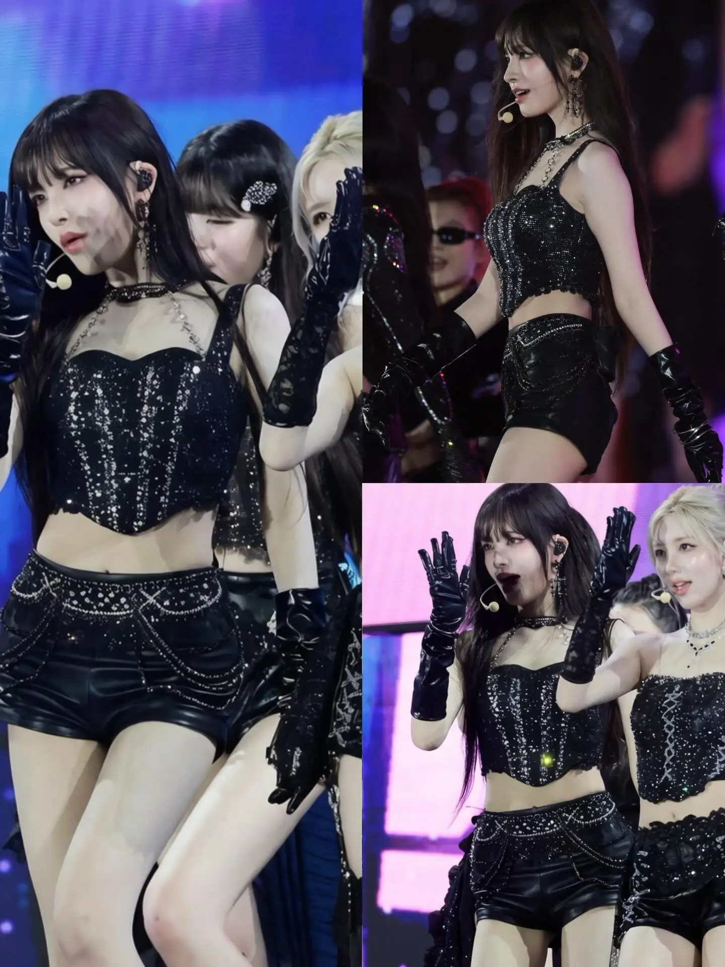 New Women's KPOP Dance Costume Black Jazz Performance Outfit Stage Show Skirt Chinese Manufacturer Customizable Size