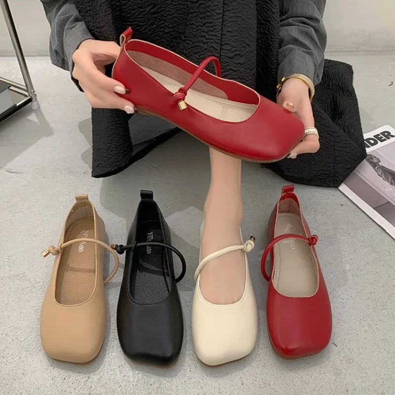 Damen Casual Flats Boots schuhe Slipper Ballerina Round Toe Ballett flache Schuhe 2024 Frühling Damen Wohnungen bequem weich flach