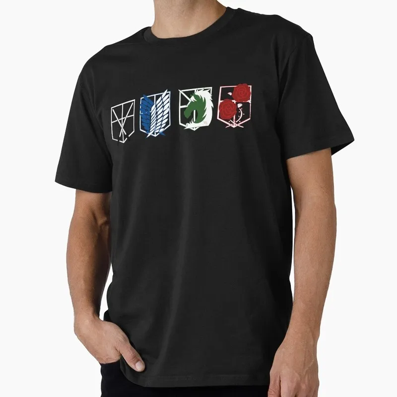 Silhouette 1205 Attack on Titan Anime Gift T shirt Short Sleeve Tee Shingeki no kyojin Print Graphic Clothes US size tops
