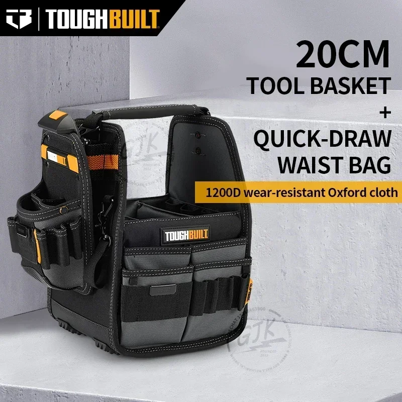 

TB-CT-180-8 ToughBuilt — большая сумка 8 дюймов с ClipTech ™ 31 кармана и петли, усиление заклепок, органайзер для инструментов премиум-класса -