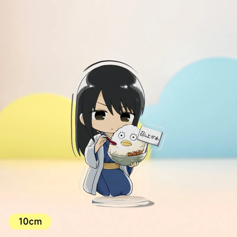 Gintama Sketchu Water Ice Plate Desk Decor Sakata Gintoki Standing Kagura Collection Ornament Shimura Shinpachi Acrylic Doll