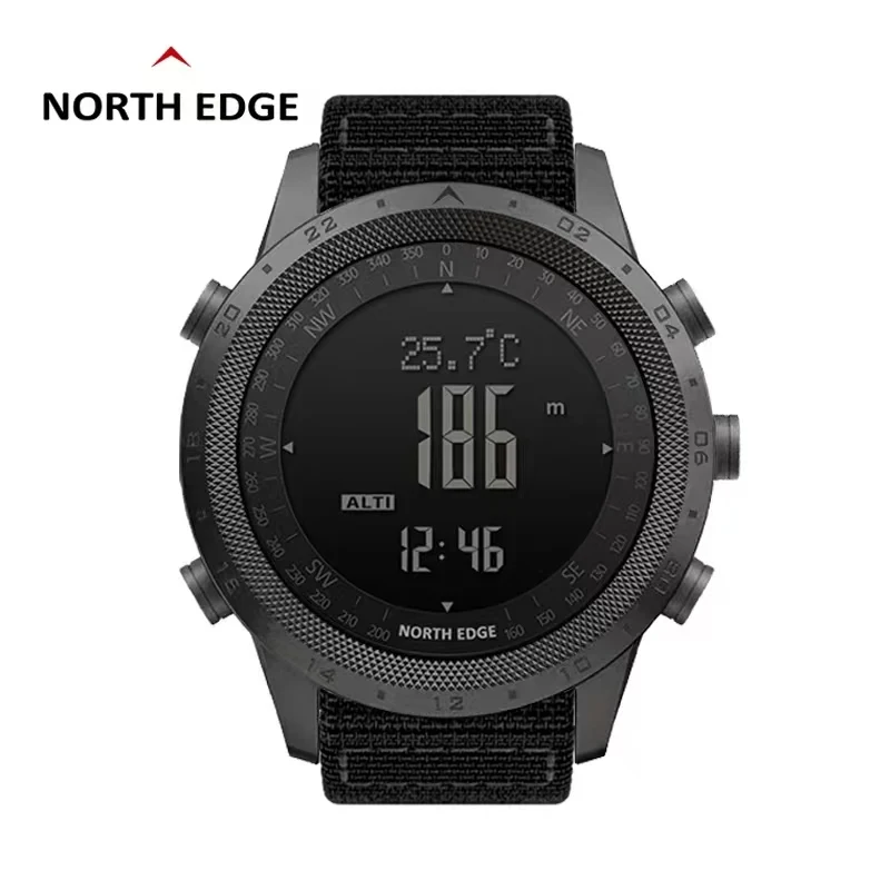 NORTH EDGE Desert  Altimeter Barometer Compass Men Digital Watches Sports Running Clock Climbing Hiking Wristwatches Waterproof