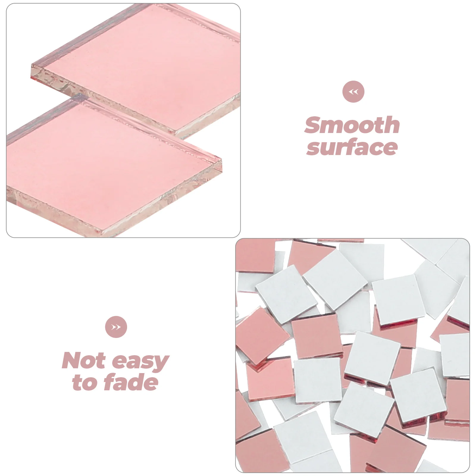 

300pcs Mosaic Self Adhesive Glass Mirror Mosaic Pieces Pieces for DIY Crafts Home Decor Vase Tray Bright Color