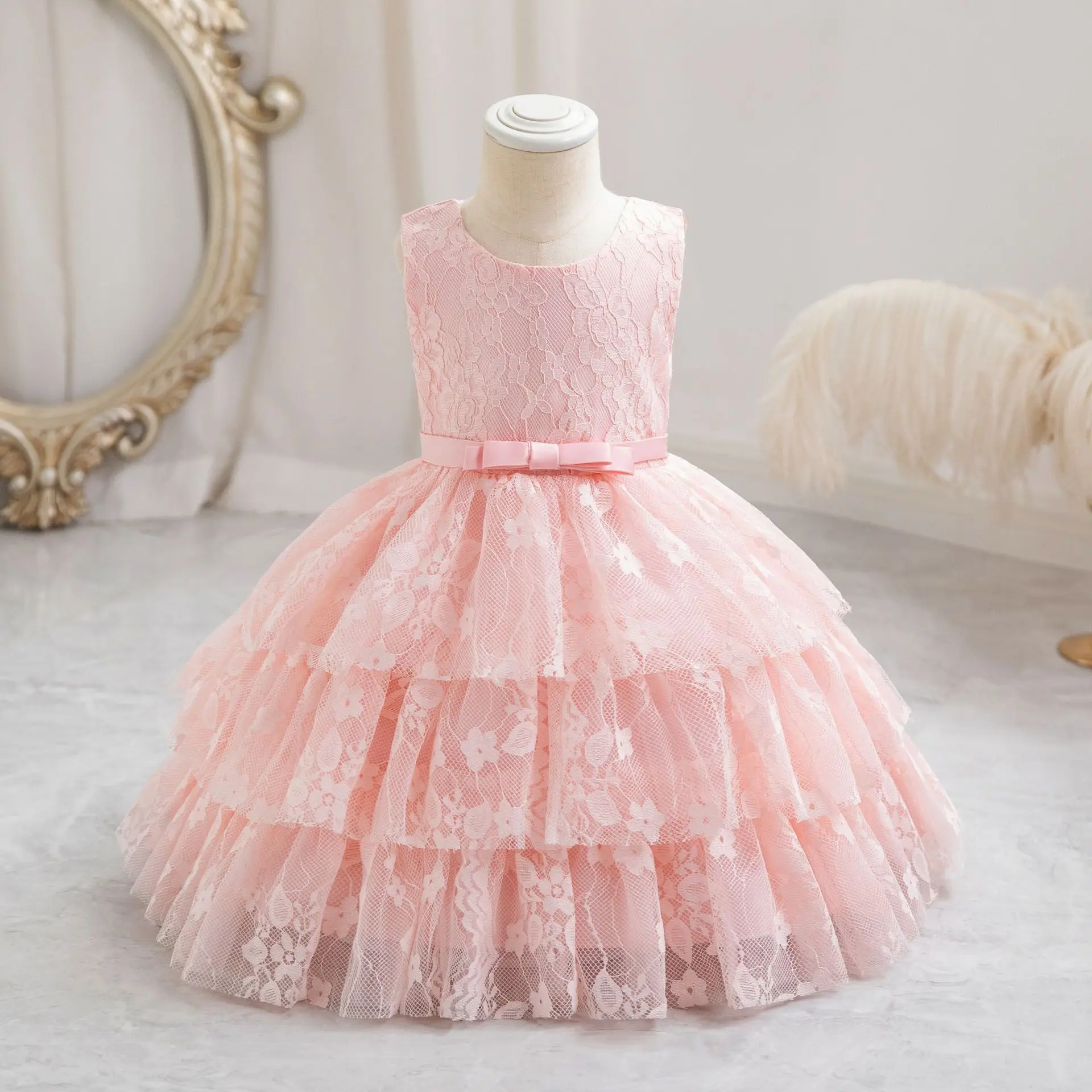 

Michella Fashion Baby Toddler Lace Wedding Flower Girls Birthday Party Pageant Toddler Formal Dress Cupcake Tutu TT103