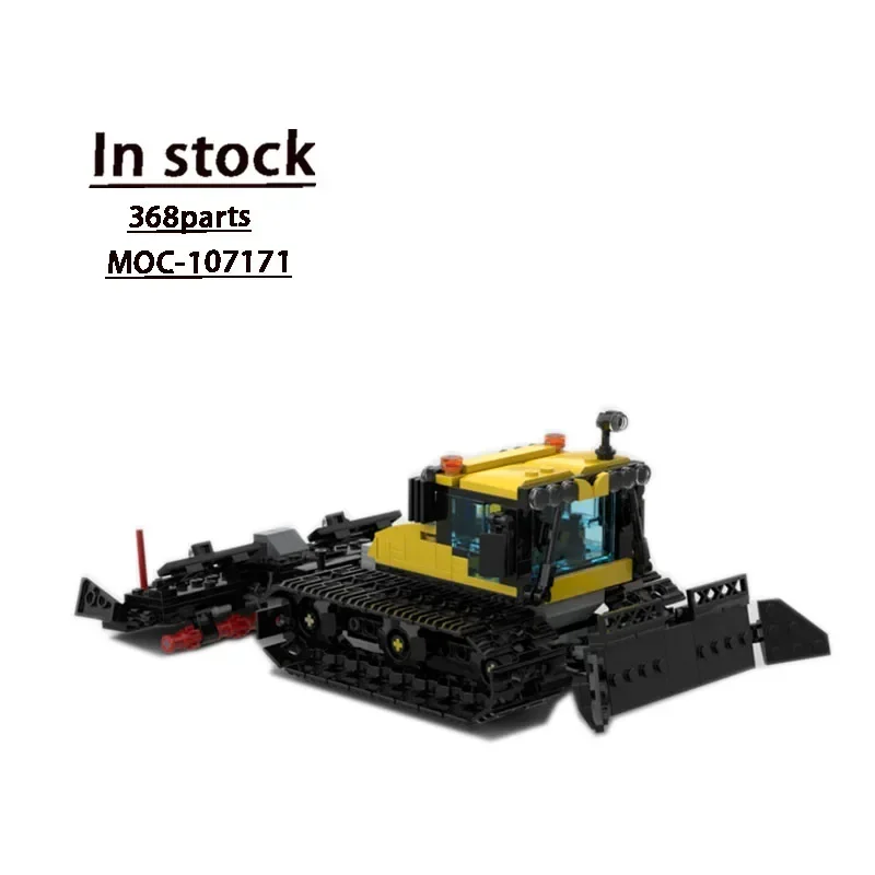 MOC-107171 Snow Groomer Sweeping Machine Splicing and Assembling Building Blocks Model Educational Kids Building Block Toy