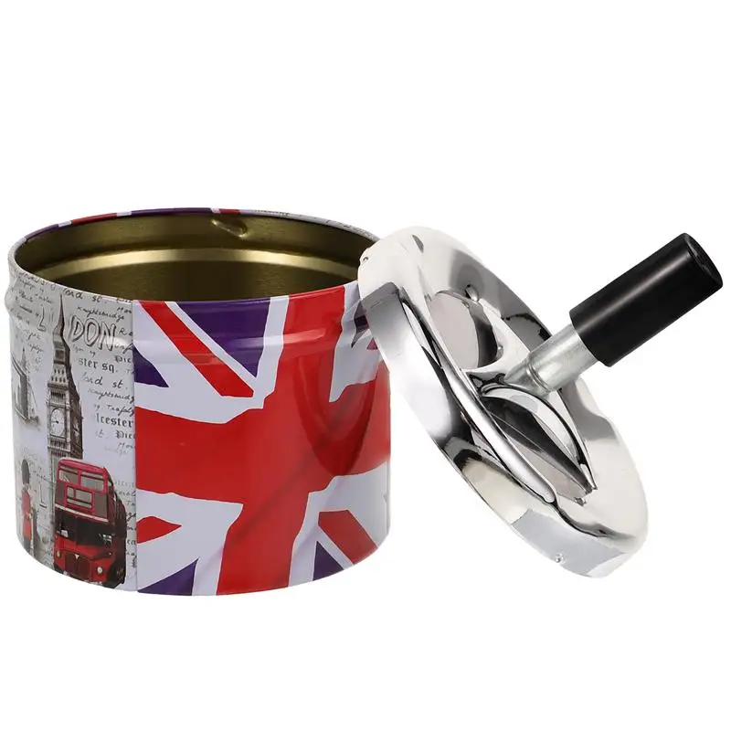 Stainless Steel Automatic Extinguishing Ashtray for Car Home Rust Resistant Easy to Clean Creative Gift UK Souvenir