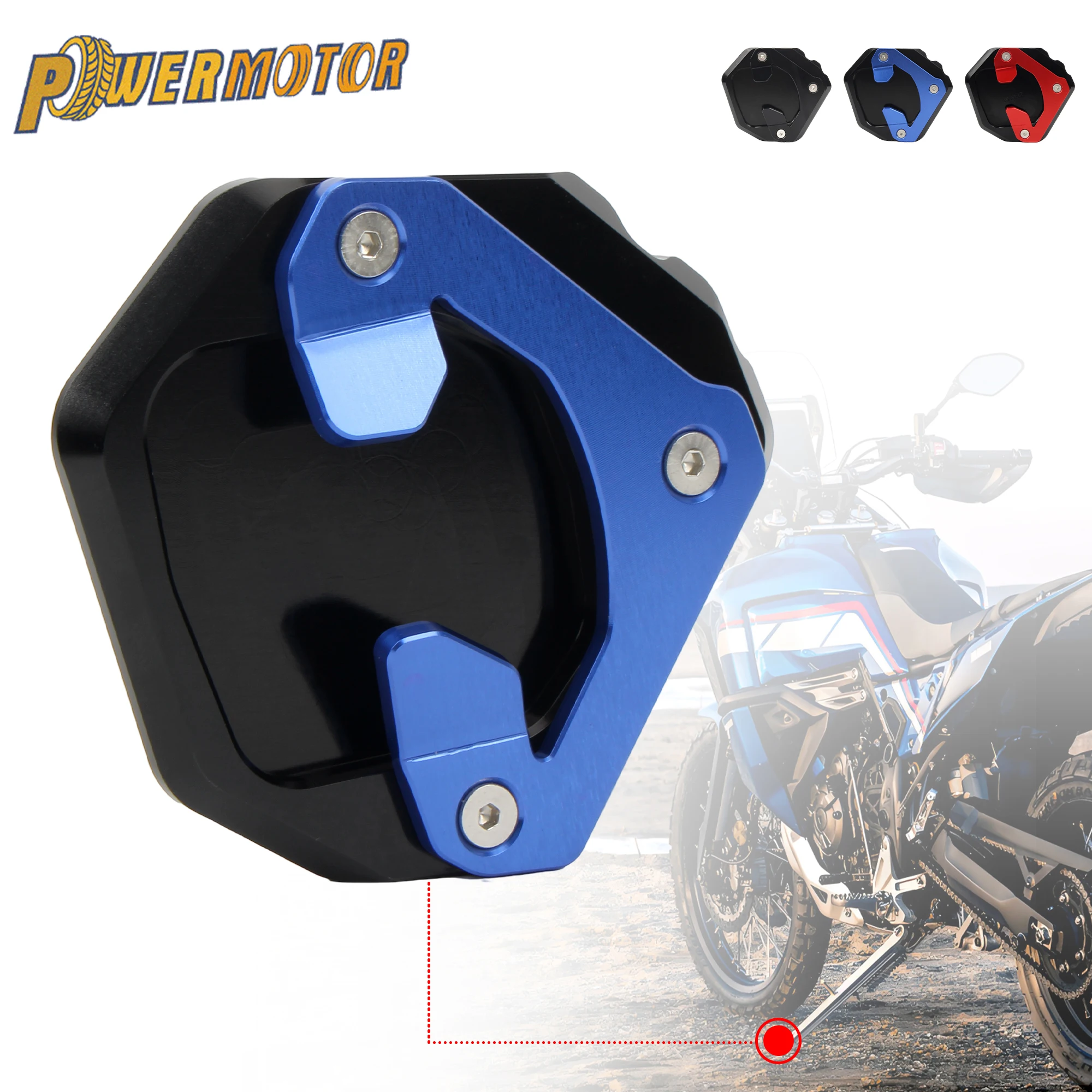 

For Yamaha TENERE 700 2019 2020 2021 Motorbike Motorcycle Kickstand Extension Plate Foot Side Stand Enlarge Pad