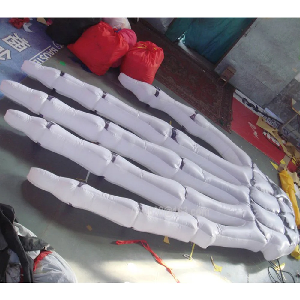 Outdoor Halloween Decoration Inflatable Skeleton Hands Hanging Giant Inflatable Halloween Skull Hand Model For Festival Holiday