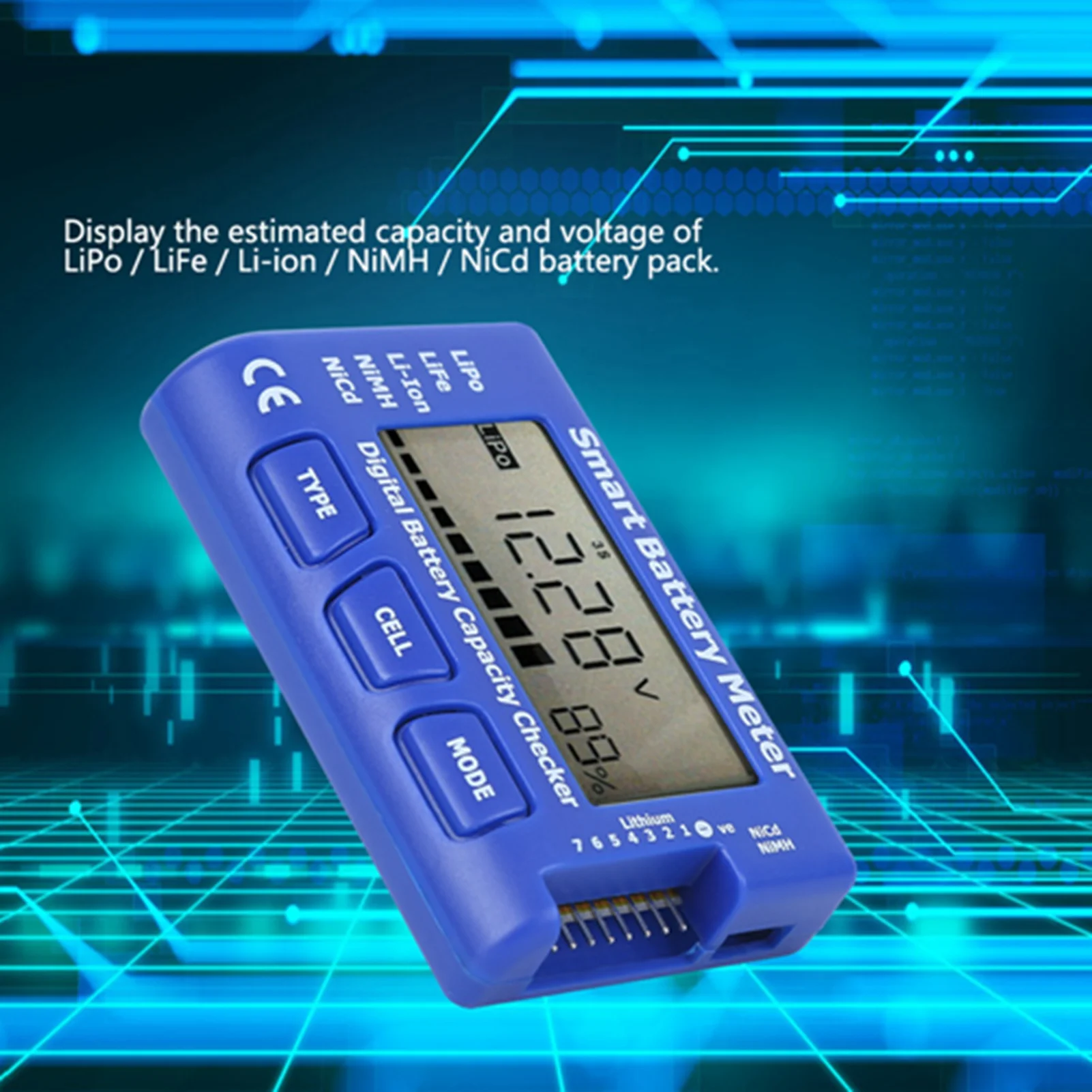 5‑In‑1 Intelligent Digital Battery Meter Battery Capacity Checker with LCD Display ESC / Servo / PPM Tester RC Battery Meter