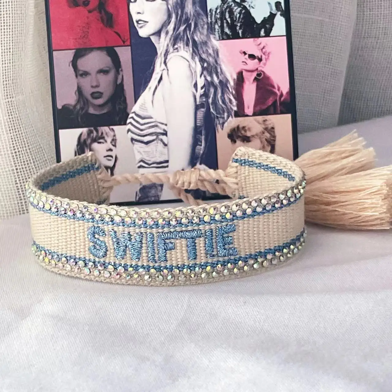 

THE ERAS TOUR Woven Bracelets SWIFTIE Stackable Wrap Fabric Bracelets