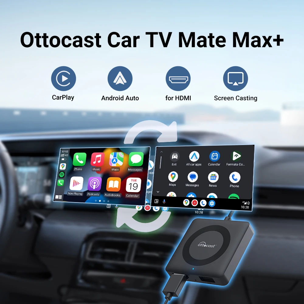 

Wireless CarPlay Android Auto Adapter Car TV Mate Pro Max for Fire Google TV Stick Converter for OEM Wired CarPlay Car