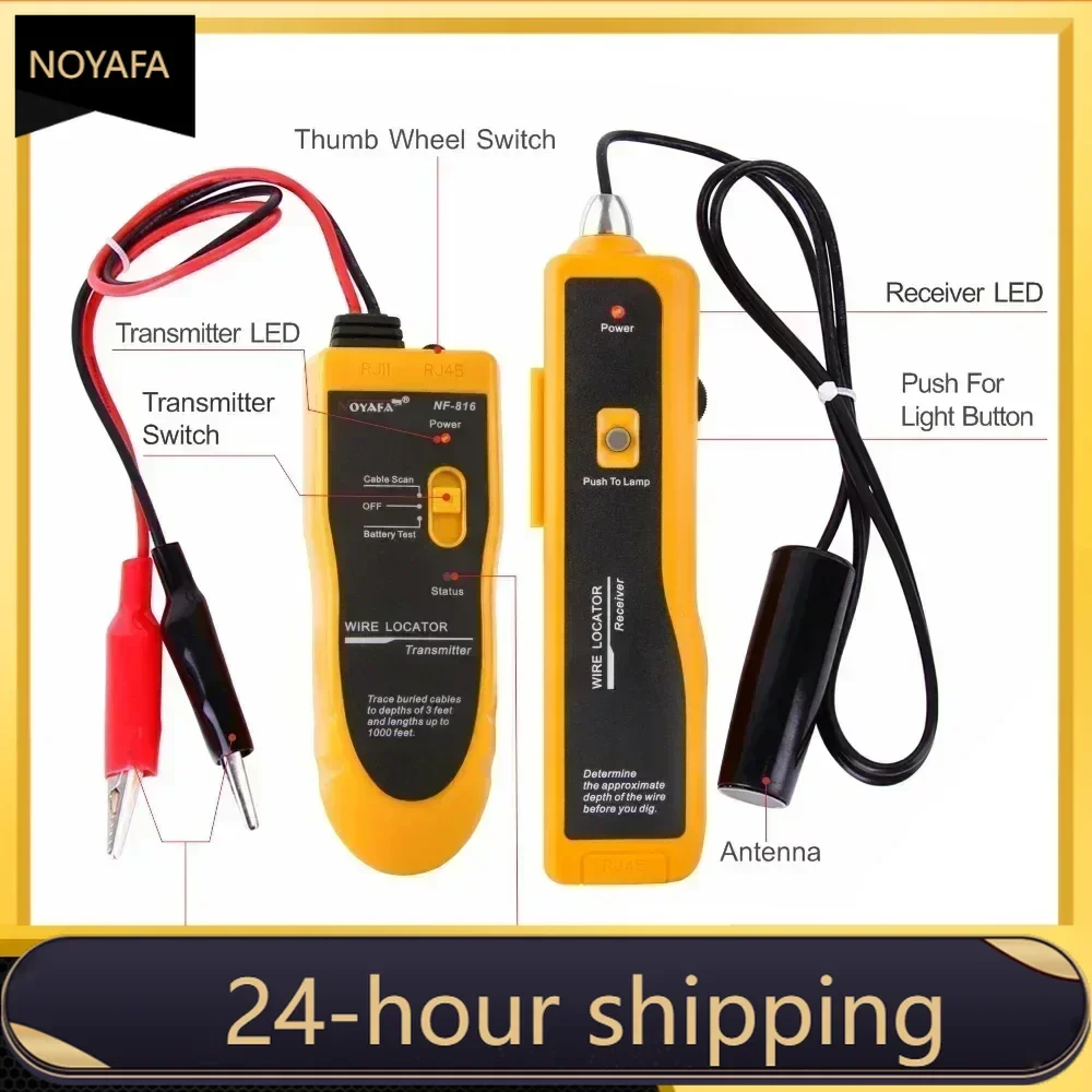 Noyafa NF-816 Professional Underground Cable Tracker Anti-Interference Tester Network Tools Cable Finder for Network Maintenance