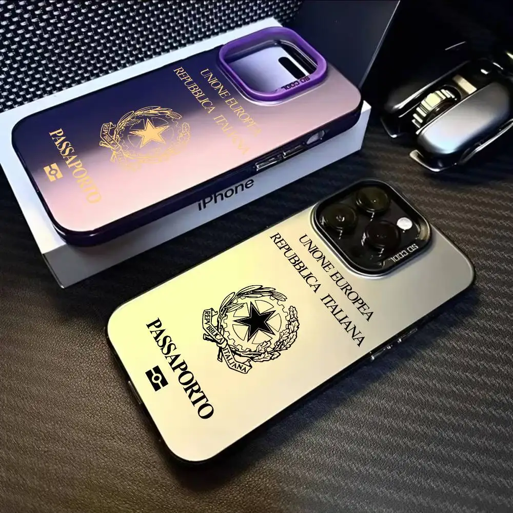 حافظة لهاتف آيفون 17 16 15 14 13 12 11 Pro Max Air متعدد الألوان ماتي ليزر معدني أورورا فوندا