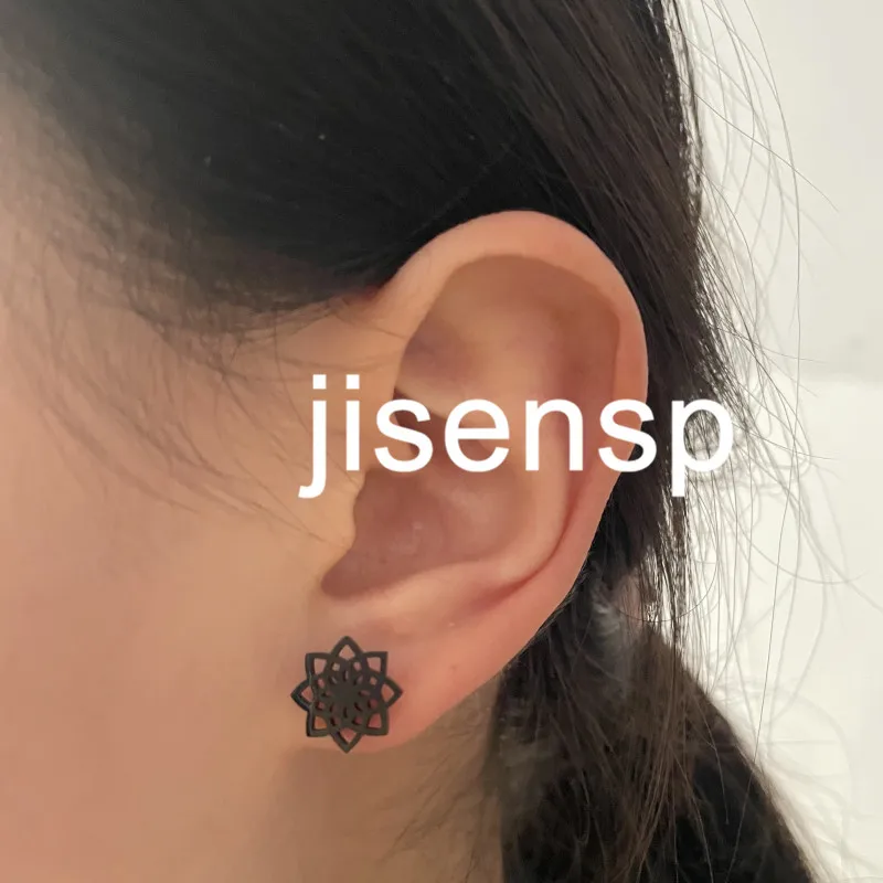 4Pairs/Lot Exquisite Small Flower Earrings for Women Fashion 2025 Bijoux Stainless Steel New In Earrings Party Wedding Jewelry