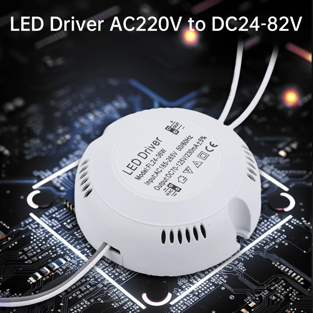 AC185-265V to DC42-125V LED Driver LED Power Adapter 8-36W Light Driver Power Supply With Short Out Protection