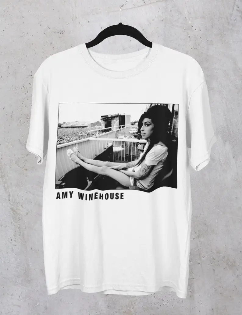 Amy Winehouse 유니섹스 티셔츠, Amy Winehouse 팬을 위한 선물, Back To Black, You Know I'm No Good, 음악 애호가 크루넥 티셔츠