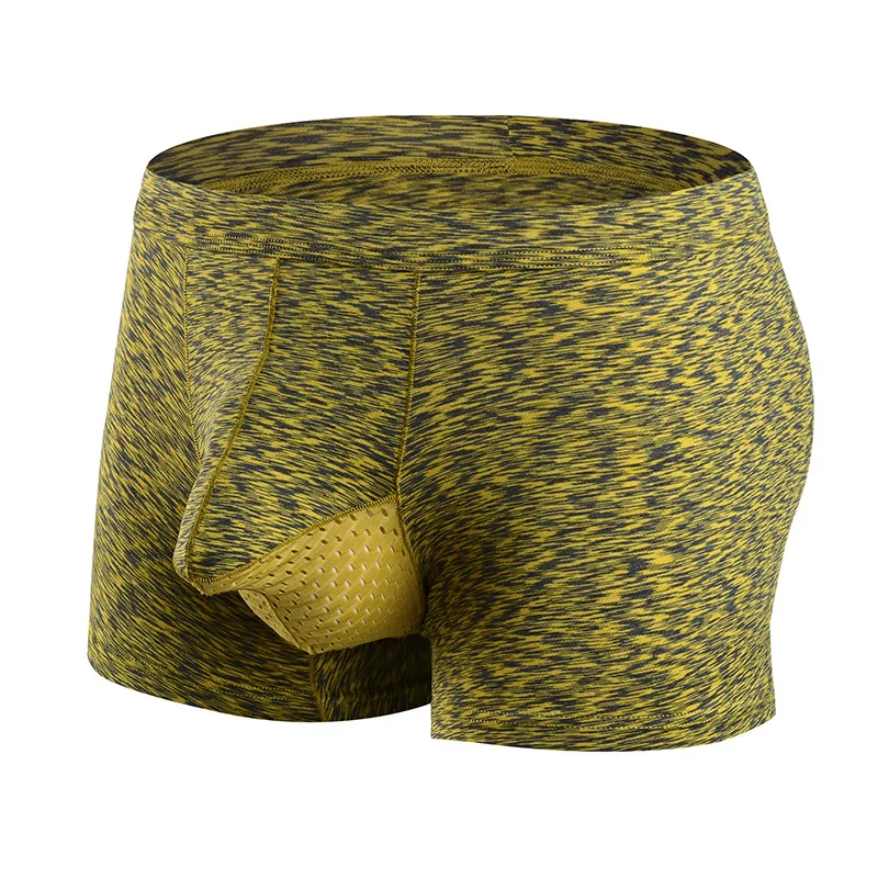 Boxer Underwear Men Sexy Breathable Bulge Pouch Penis Soft Panties Shorts Bullet Separation Scrotum Trunks Male Cueca Masculina image 2
