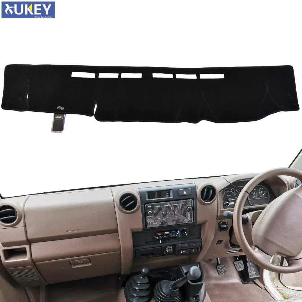 Xukey Dashmat Dashboard Cover For Toyota Landcruiser 70 76 78 79 Series 2009 - 2020 Dash Cover Mat Pad Sun Shade Carpet