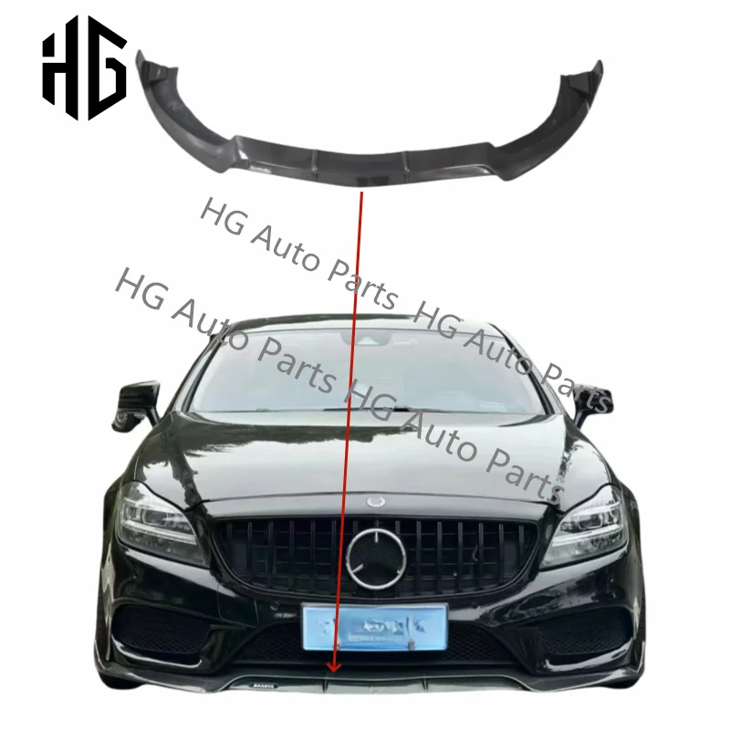 Car Exterior Accessories B Style Front Bumper Splitter Lip Body Parts For Mercedes Bens CLS Front Lip Spoilers