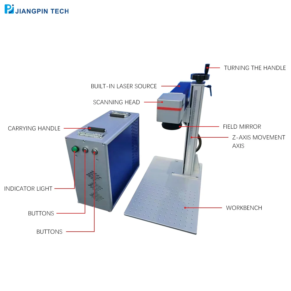 20W 30W 50W Color Mopa Mini las ser Marking Engraving Machine Split Fiber las ser Marking For Metal Steel Jewelry