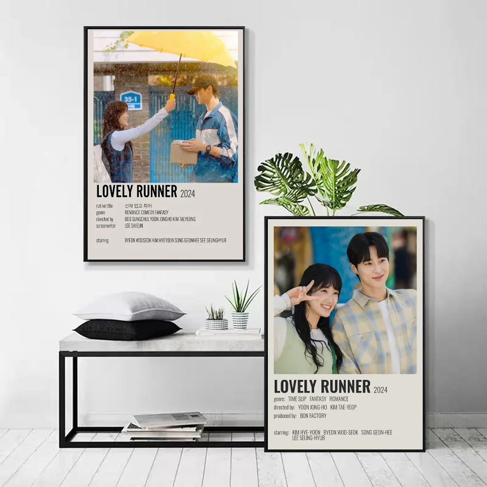 1pc Korean Tv Dramas Lovely Runner Poster Self-adhesive Art Waterproof Paper Sticker Coffee House Bar Room Wall Decor