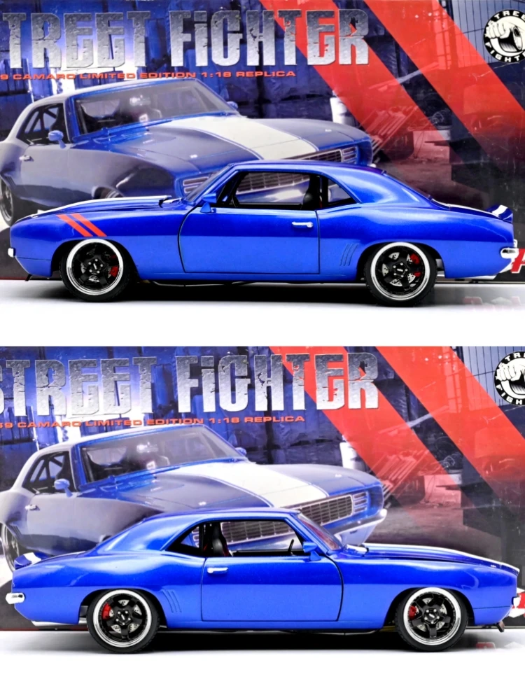 GMP 1:18 Street Fighter Blue Muscle Car Alloy Fully Open Simulation Limited Edition Alloy Metal Static Car Model Toy Gift