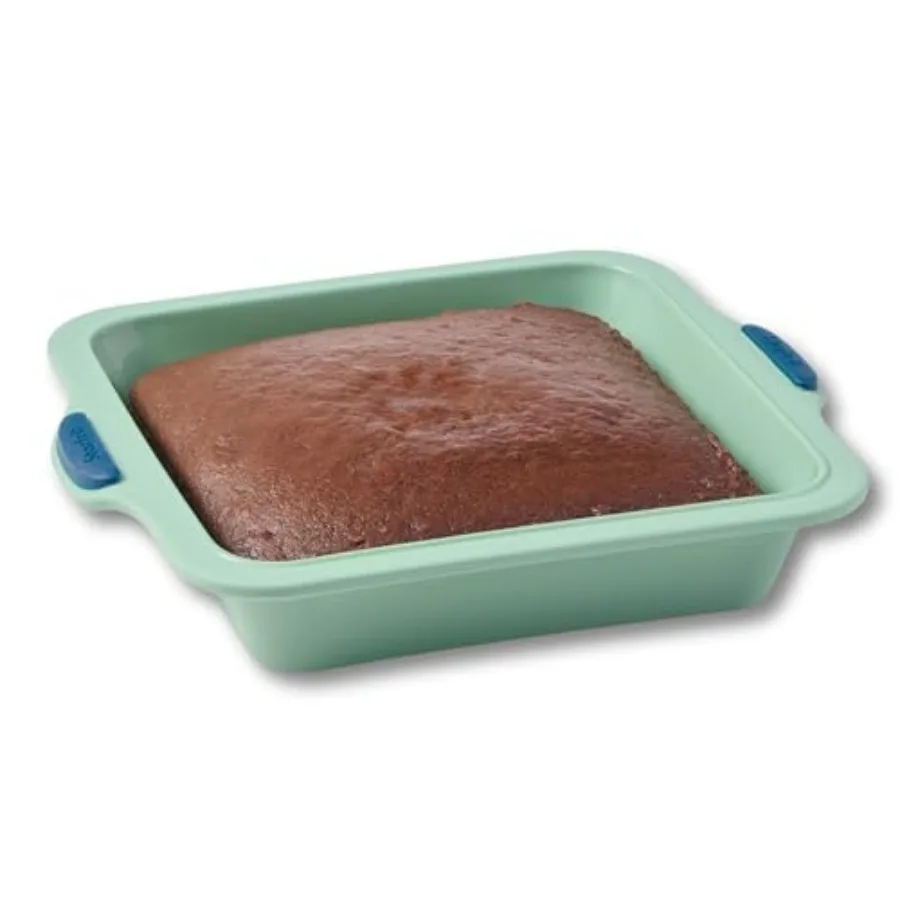 

Silicone Bakeware 8" 20cm Pan with Integrated Metal Frame - BPA-Free Premium Silicone - Heat Resistant - Ergonomic Handles - Ea
