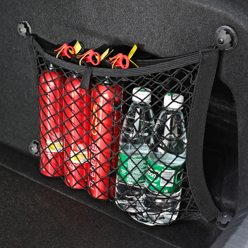 Auto Seat Side Interior Back Sundries Pocket Holder Universal Car Organizer Mesh Storage Bag Net Pocket Phone Holder Net