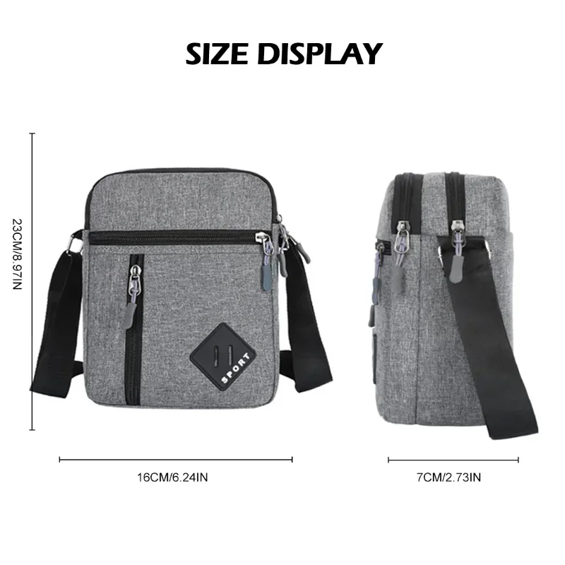 Bolso de mensajero para hombre, bandolera pequeña para el trabajo, negocios, impermeable, Oxford