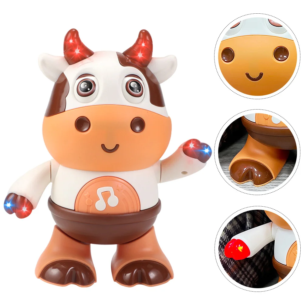 

Интересный музыкальный робот в форме коровы, очаровательная детская игрушка, износостойкий электрический аксессуар для детей, забавный музыкальный гаджет