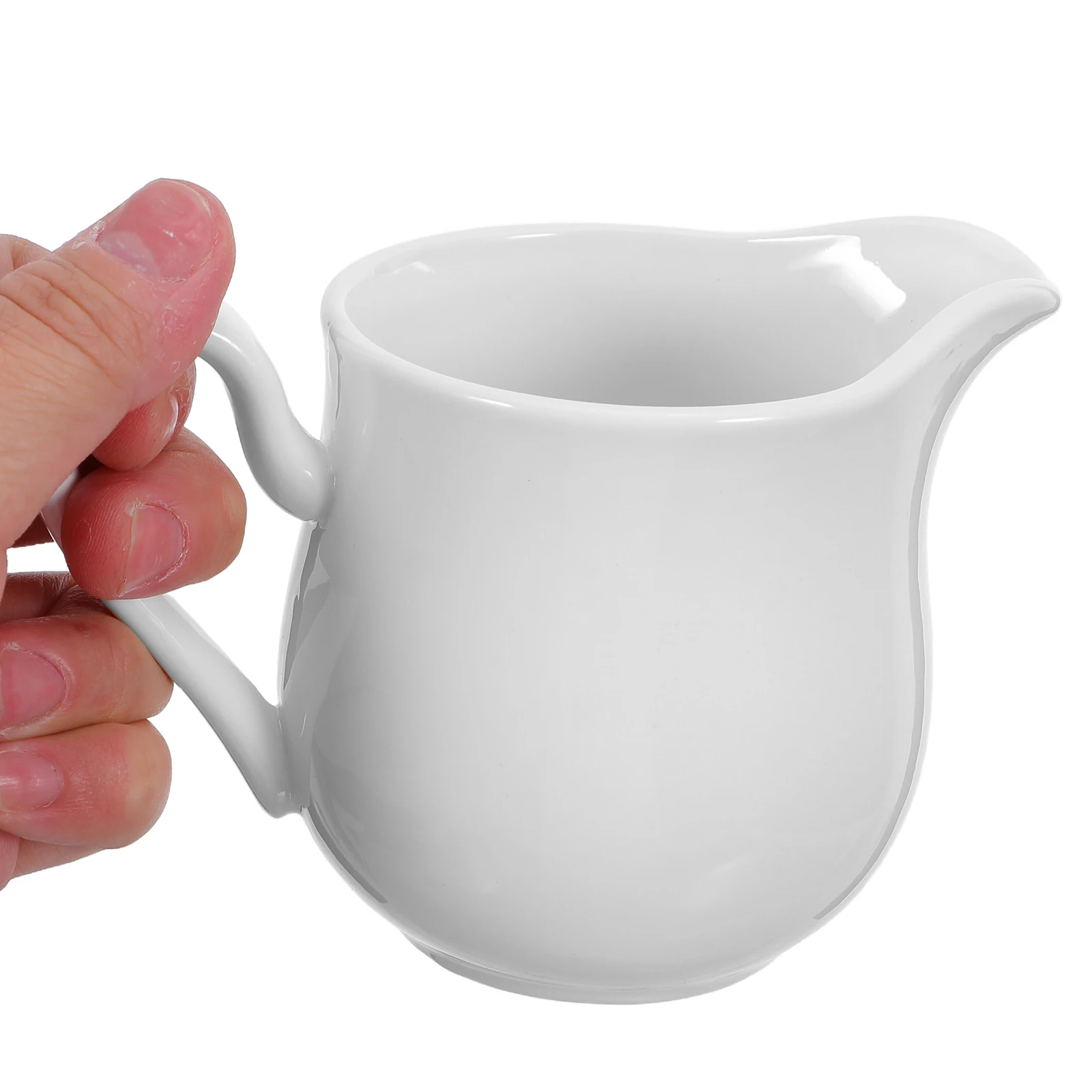 

240Ml Ceramic Milk Pitcher Smooth Glaze Mini Sauce Jug for Coffee Creamer Maple Syrup Salad Dressing Gravy Boat Server