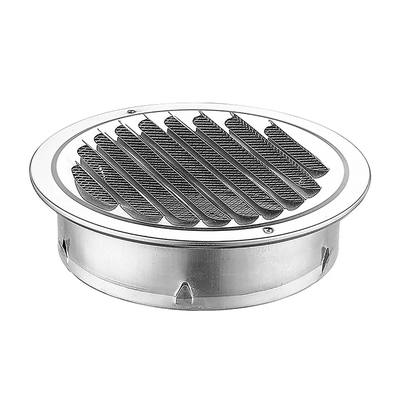 Round Stainless Steel Air Vent Grille, Proteção contra Insetos, Home Exterior Wall Ducting, Ferramenta de Ventilação, 70mm, 80mm, 100mm, 120mm, 150mm