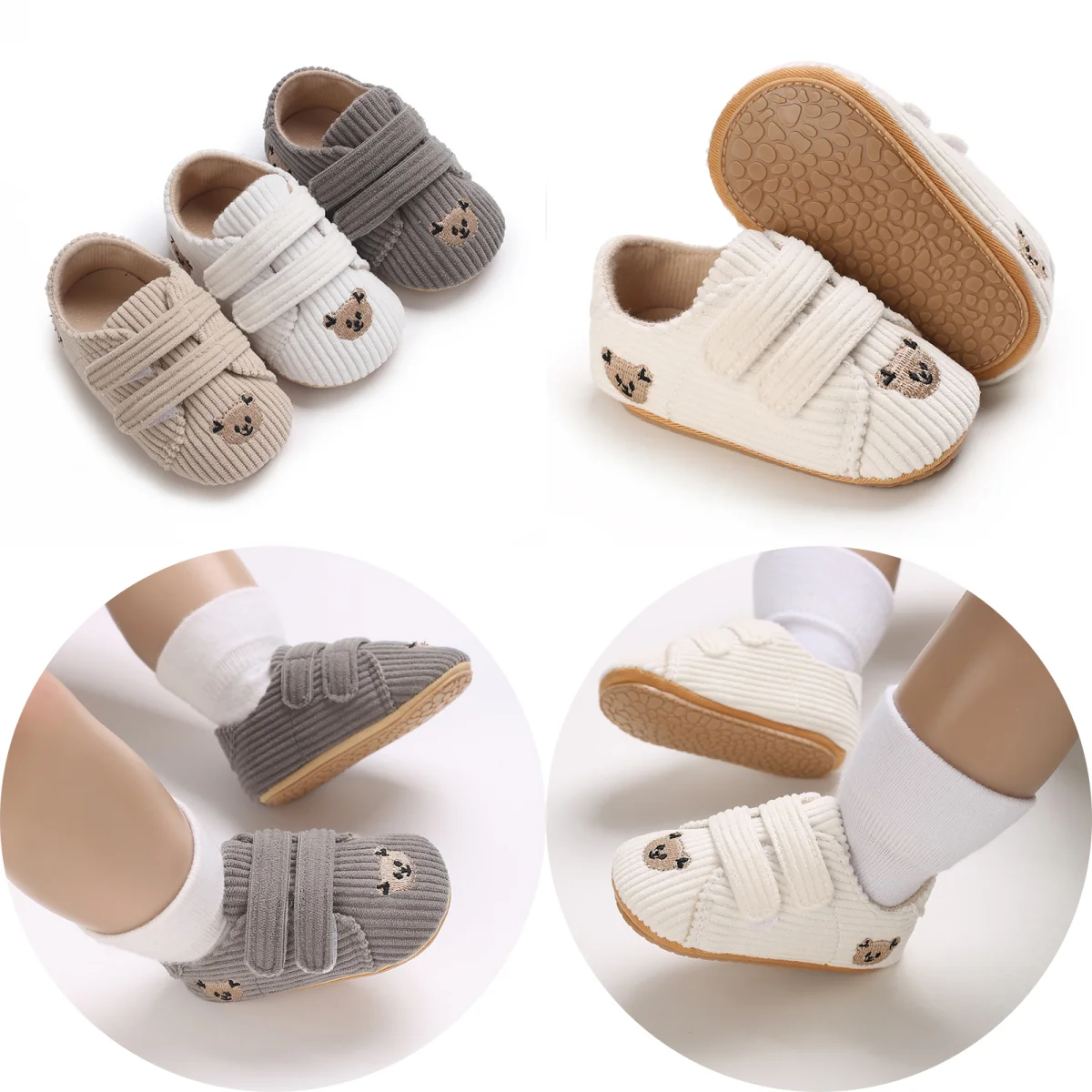 New Popular Cartoon Newborn Boy Girl Shoes First Walker Baby Shoes Rubbr Non Slip Sole Lovely Casual Shoes