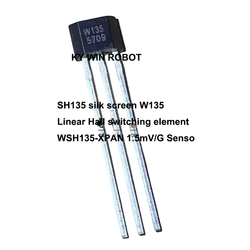 

1PCS/LOTS WSH135 silk screen W135 linear Hall switch element WSH135-XPAN 1.5mV/G sensor IC Electronic components for Arduino DIY