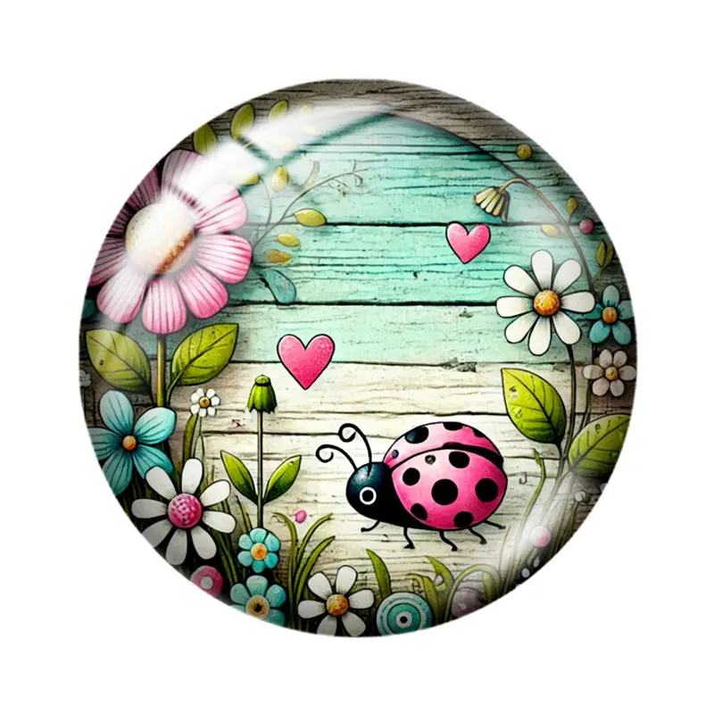Whimsical Ladybird for making jewelry 10pcs12mm/14mm/16mm/18mm/25mm Cabochon Demo Flat Back Making findings view 4