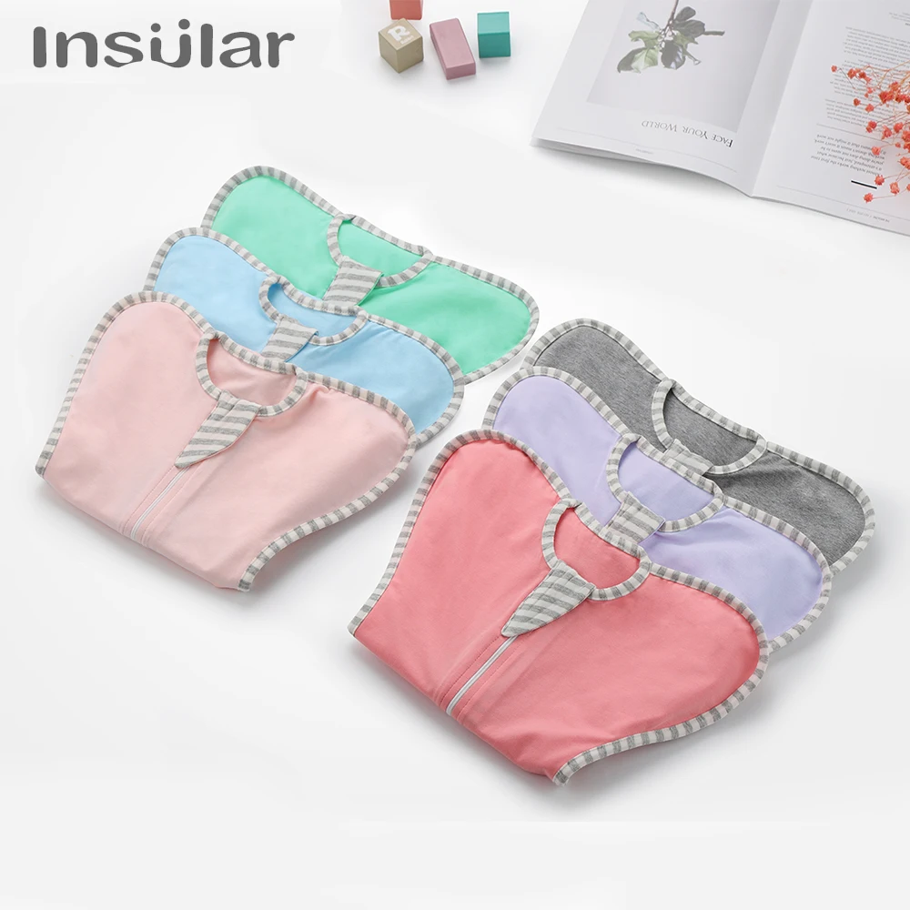 INSULAR Four Seasons Newborn Baby Anti-shock Cotton Sleeping Bag Baby Cotton Elastic Sleeping Bag Removed Sleeves