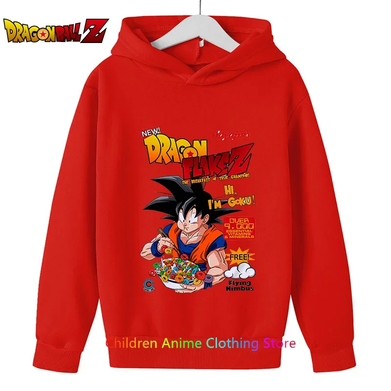 Anime Goku Hoodie Kids Dragon Ball z Sweatshirts Baby Boys Clothes Autumn Children\'s Hooded Girls Clothing Vegeta sweater