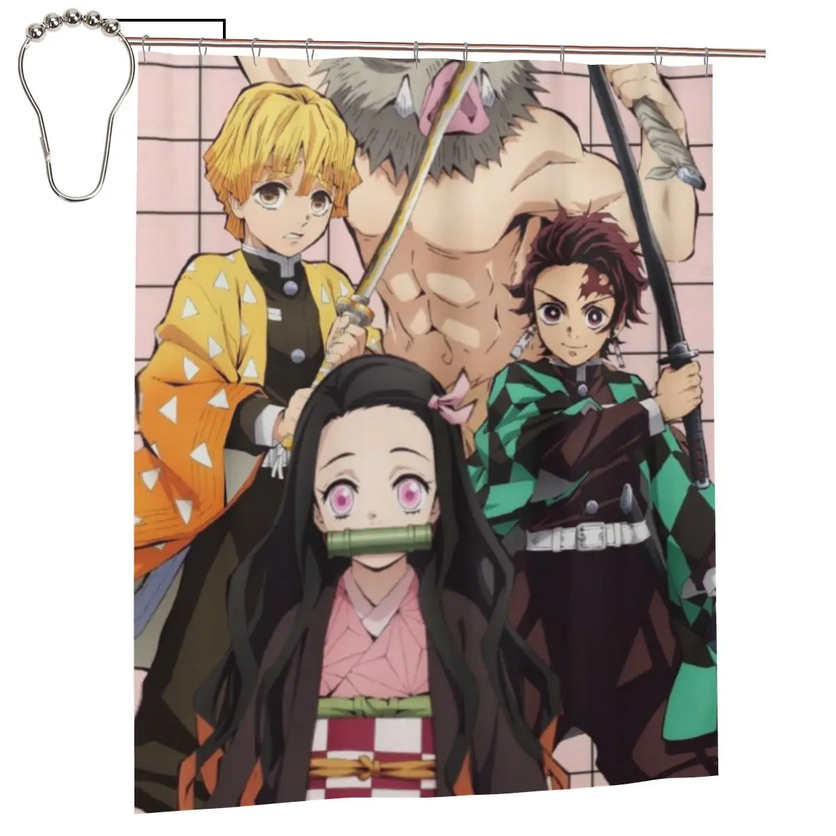 

Занавеска для душа Ванная комната Demon Slayer Kimetsu No Yaiba декор Современная бытовая занавеска