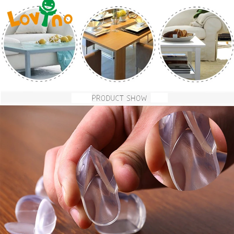 4/8Pcs Child Baby Safety Silicone Protector Table Corner Edge Protection Cover Children Anticollision Edge & Guards