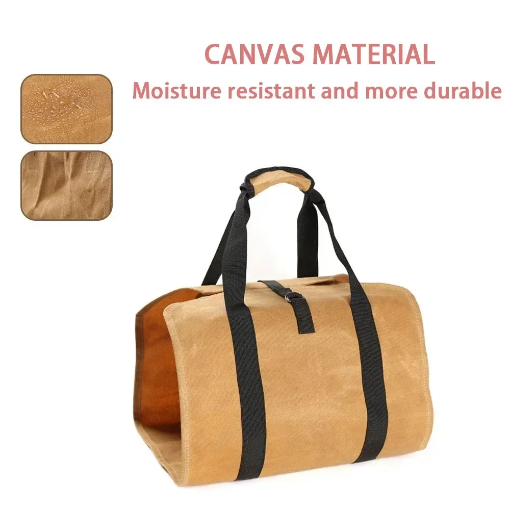 Tote Firewood Storage Bag Supplies Supersized Canvas Firewood Carrier Log Carrying Bag Handbags Wood for Log Carrier Fireplace