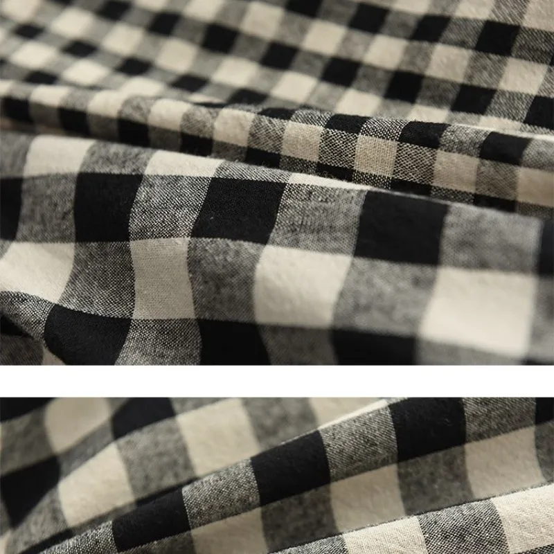 Spring Autumn Women's Clothing Elastic High Waisted Contrast Color Flattering Pockets Plaid Casual Trousers Trousers Pants