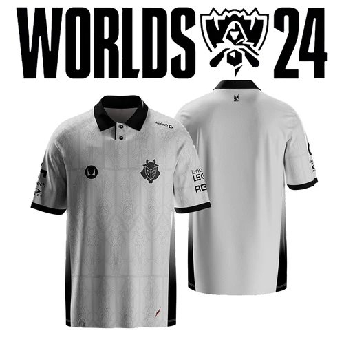 2024 nuevo G2 E-Sports Club finales del mundo Jersey limitado League Of Legends LEC POLO soporte uniforme del equipo juegos deportes moda Tops